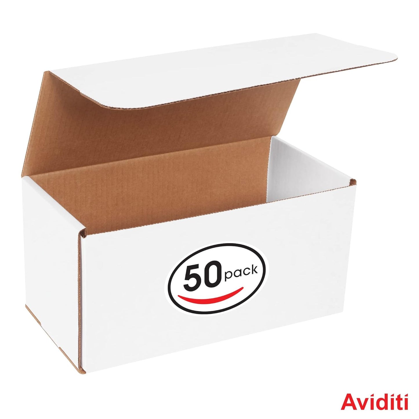 White Corrugated Cardboard Mailing Boxes, 12 X 6 X 6 Inches, Pack of 50, Crush-P