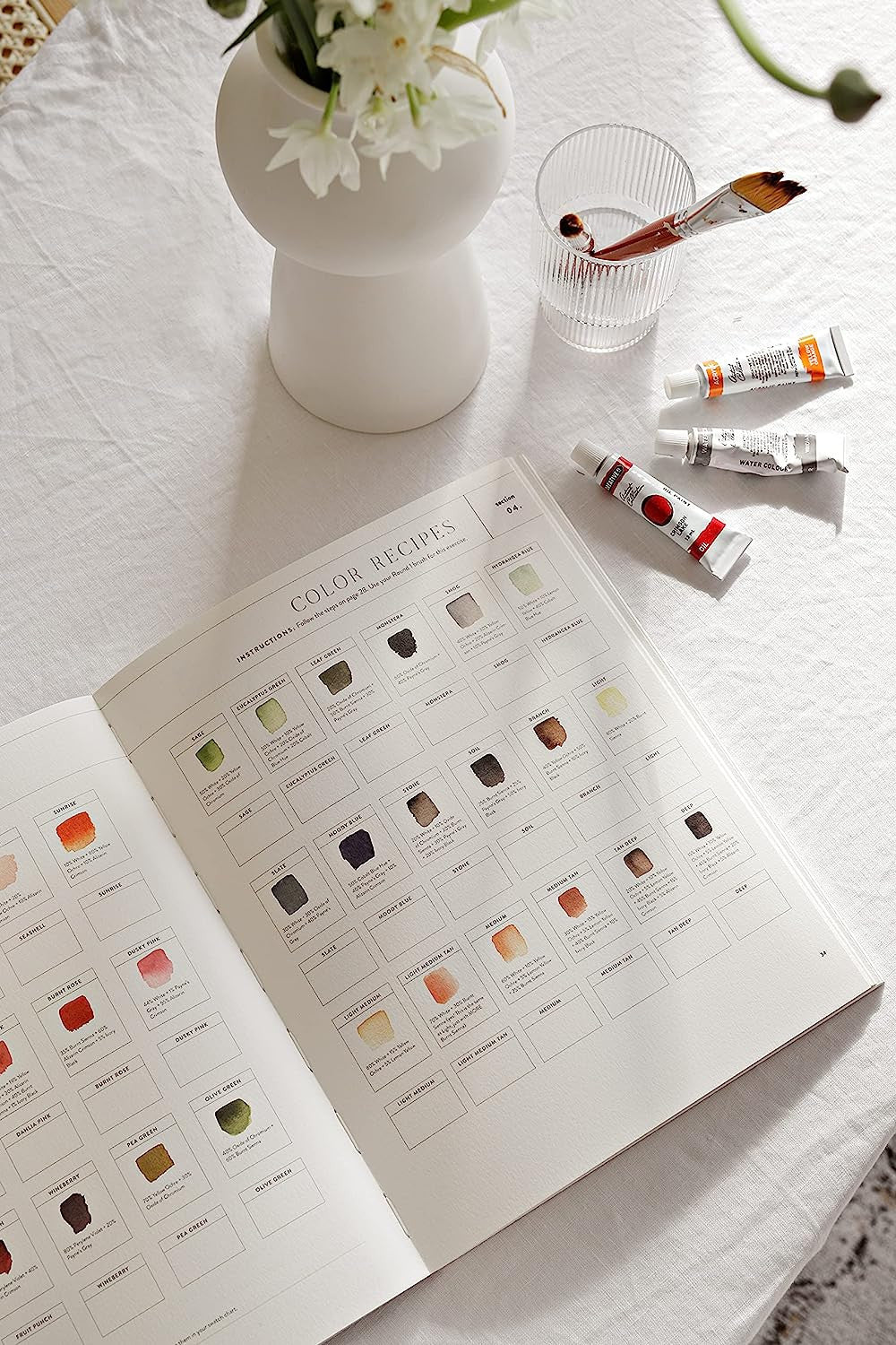 Watercolor Workbook: 30-Minute Beginner Botanical Projects on Premium Watercolor