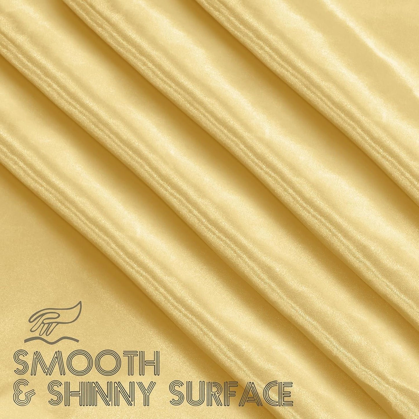 1 Pack 84 Inch / 7Ft round Tablecloth Satin Table Cover, Gold Table Cloth Overla