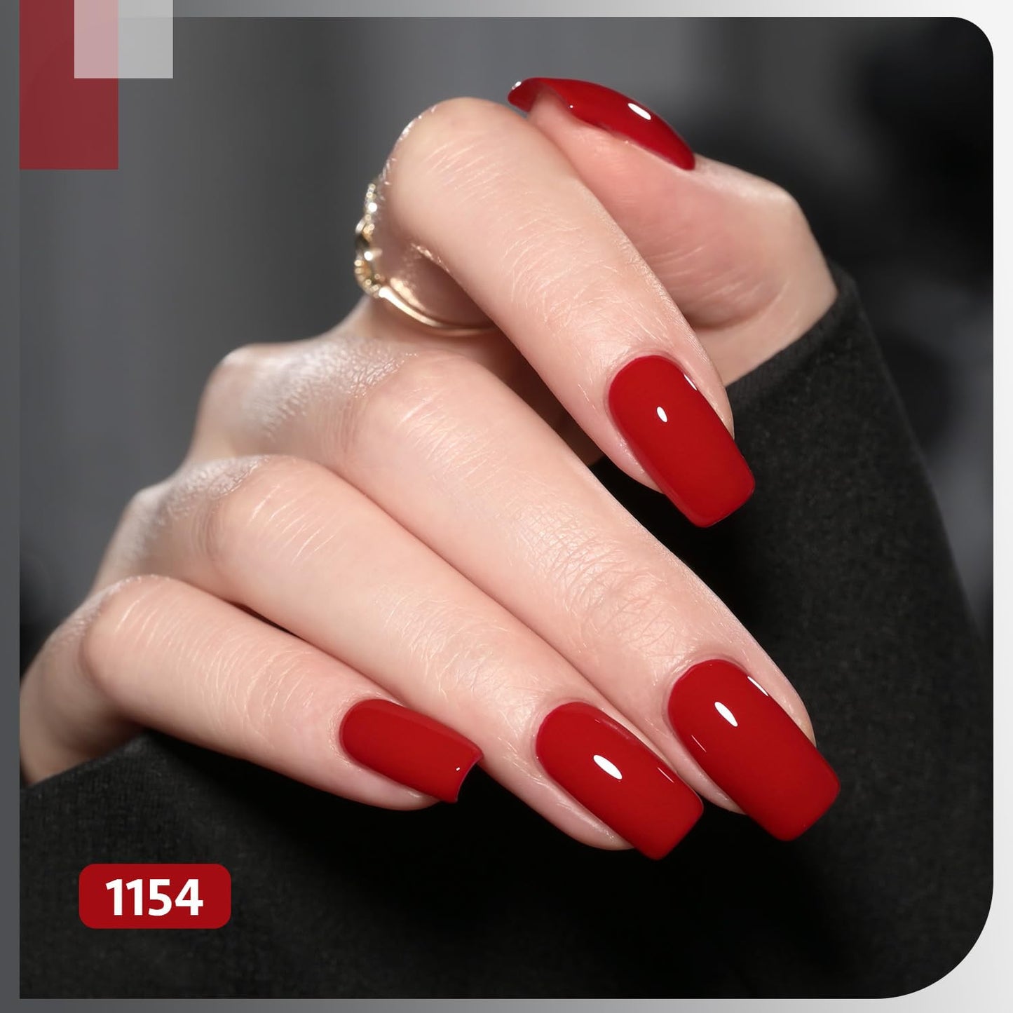 White Red Black Gel Nail Polish Set, 6 Colors Brown Pink Nude Soak off UV Light