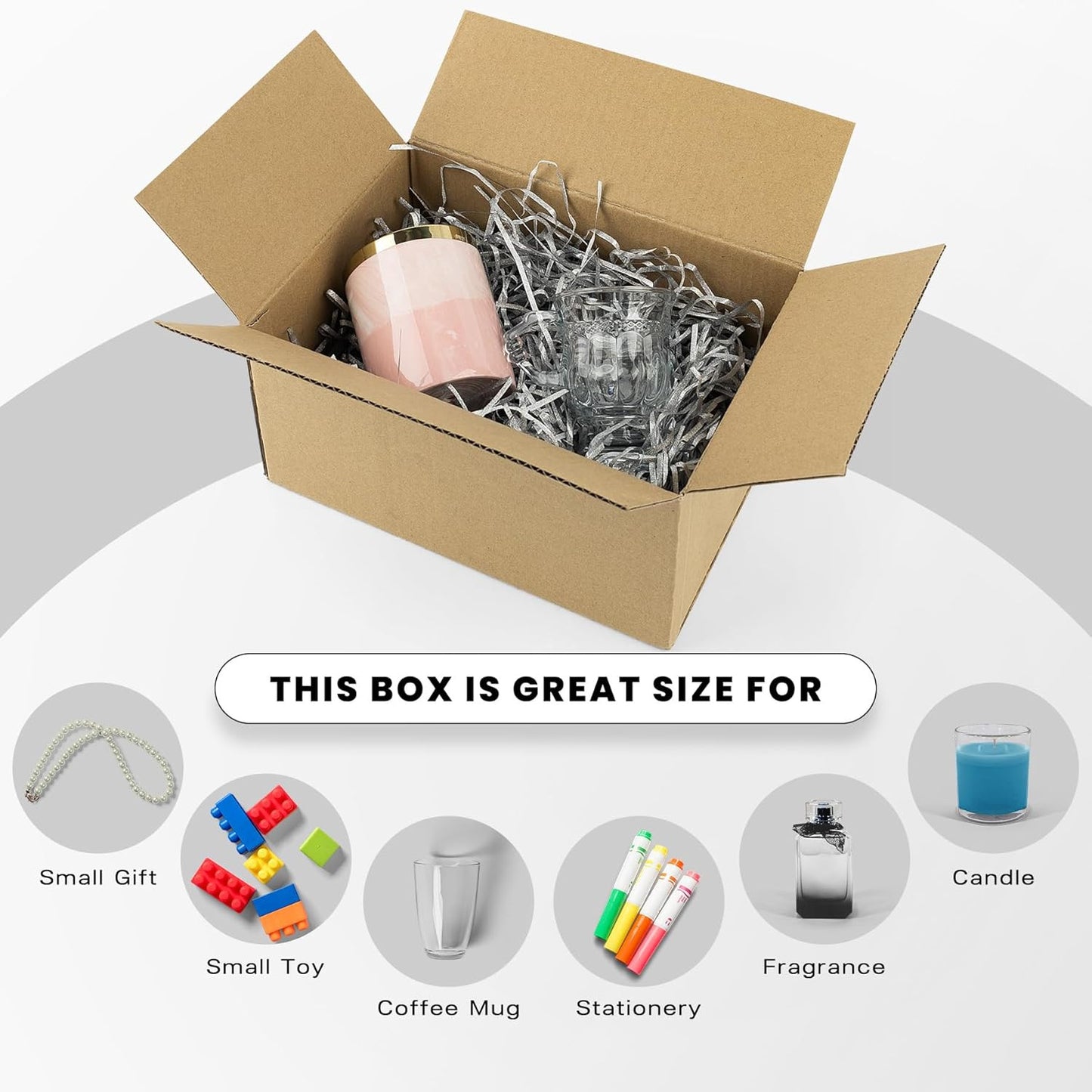 10X7X5 Inches Shipping Boxes 28 Pack, Brown Corrugated Cardboard Box for Small B