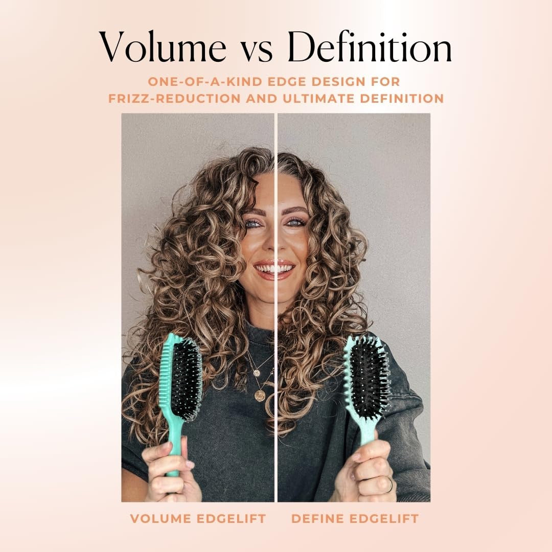 Volume Edgelift Brush, 5-In-1 Tool for Volumized, Defined Curls, Waves & Coils -