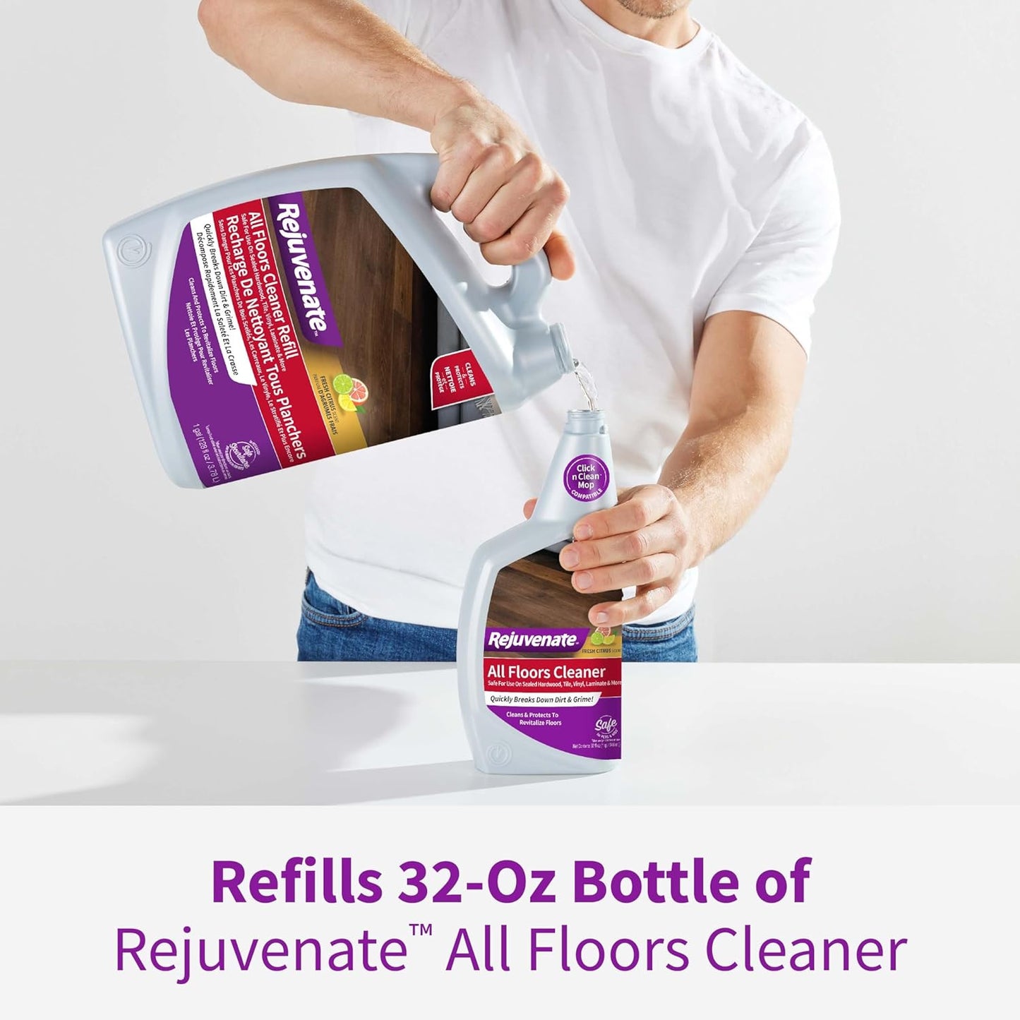 All Floors Cleaner Refill, 1 Gallon, Breaks down Dirt and Grime, Cleans and Prot
