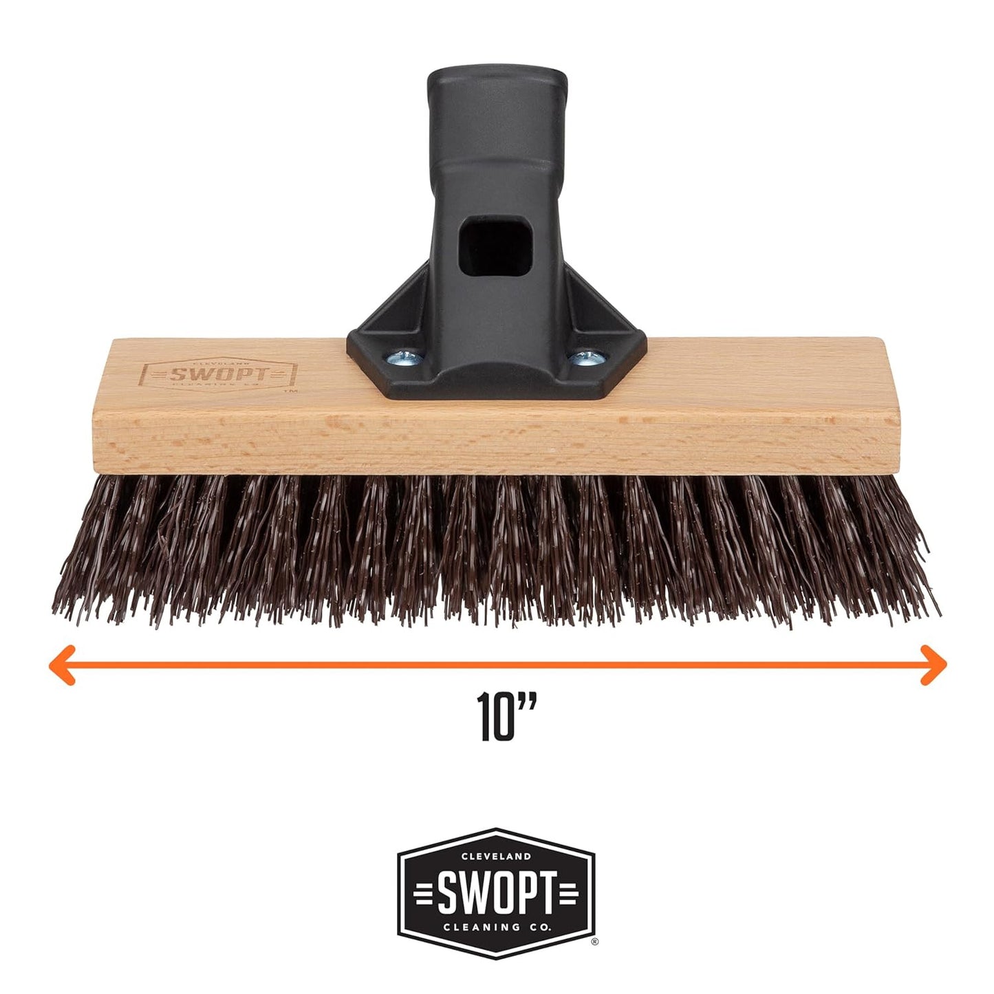 10' Premium Rough Surface Scrub Brush Head - Deck Brush for Rough and Textured S