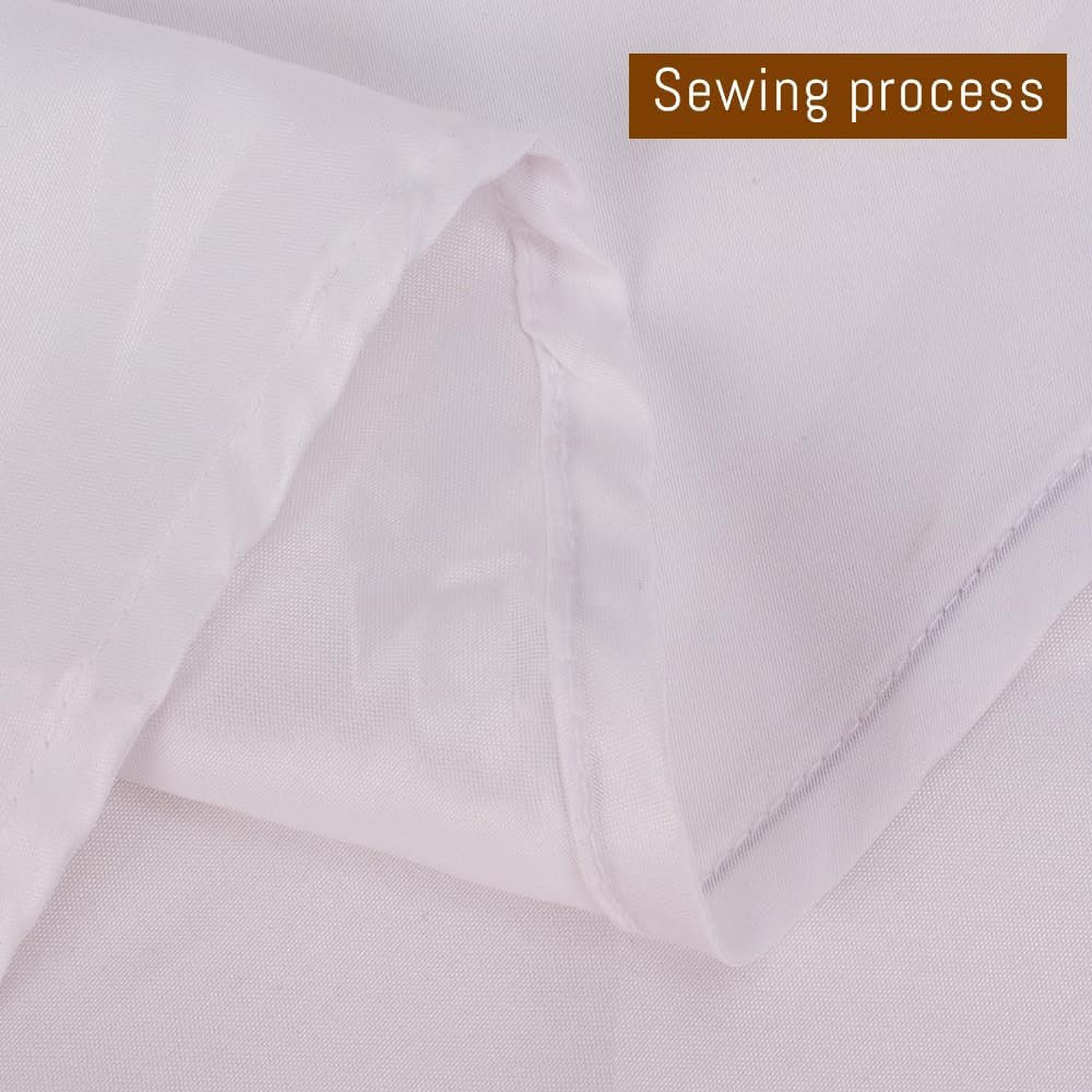 10 Pack White round Tablecloths, 120 Inch Stain Resistant and Wrinkle Polyester