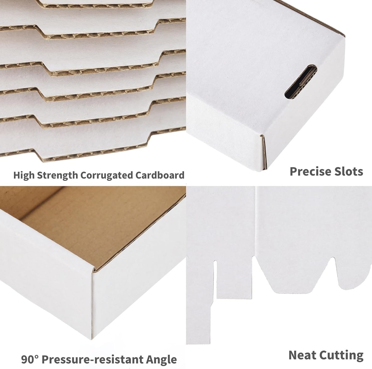 50 Pack 7X5X2 Inches Shipping Boxes, Kraft Corrugated Small Cardboard Boxes Mail