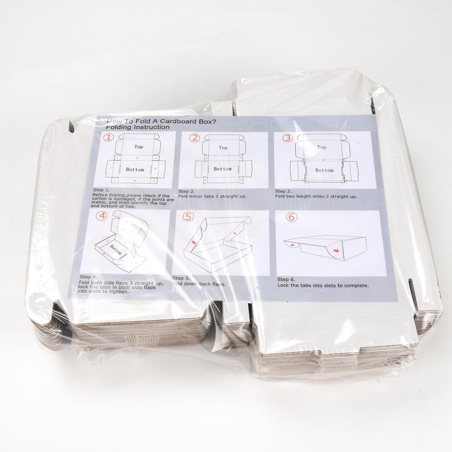 7X5X1 Inches Shipping Boxes Set of 50, White Corrugated Cardboard Box Literature