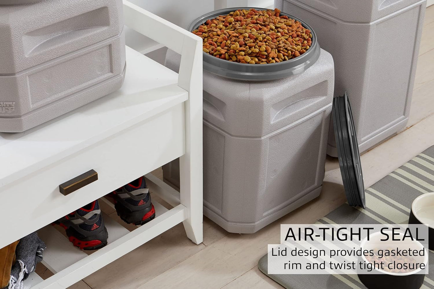 Airtight Dog Food Storage Container – 10 Gal, up to 40 Lb Capacity – Cat and Dog