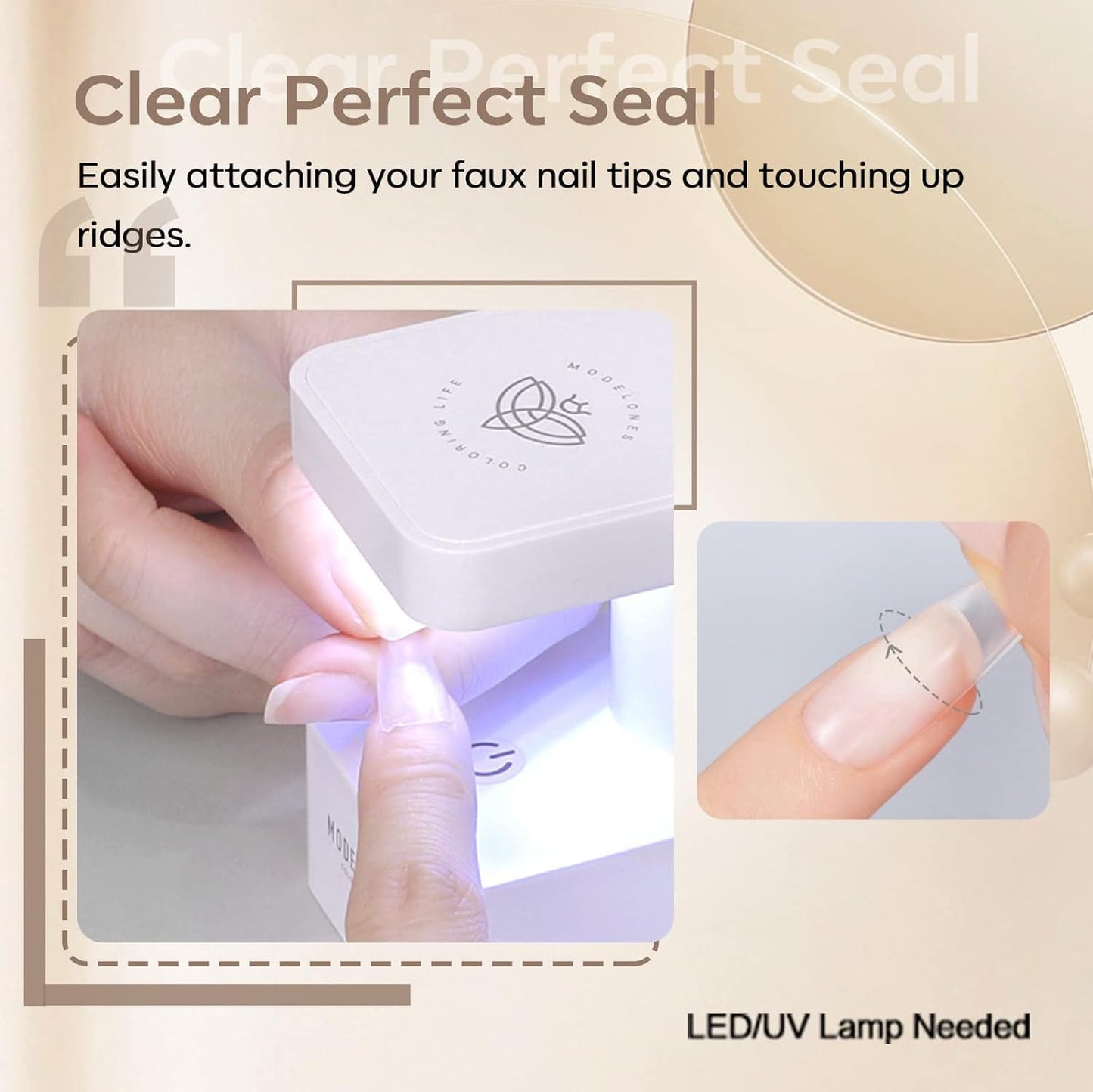 9 in One Gel Nail Glue Brush on Nail Glue 15 Ml for Tips, Rhinestones, Base Coat