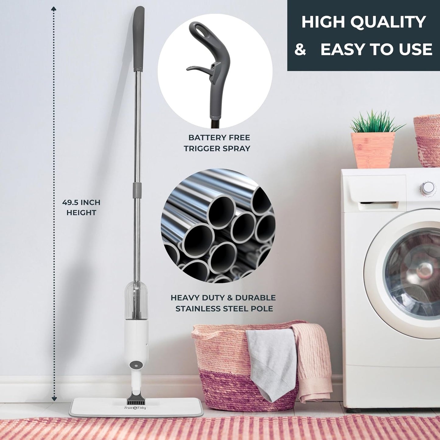 ® SPRAY-250 Multi-Surface Spray Mop with Refillable Water Bottle for Floor Clean