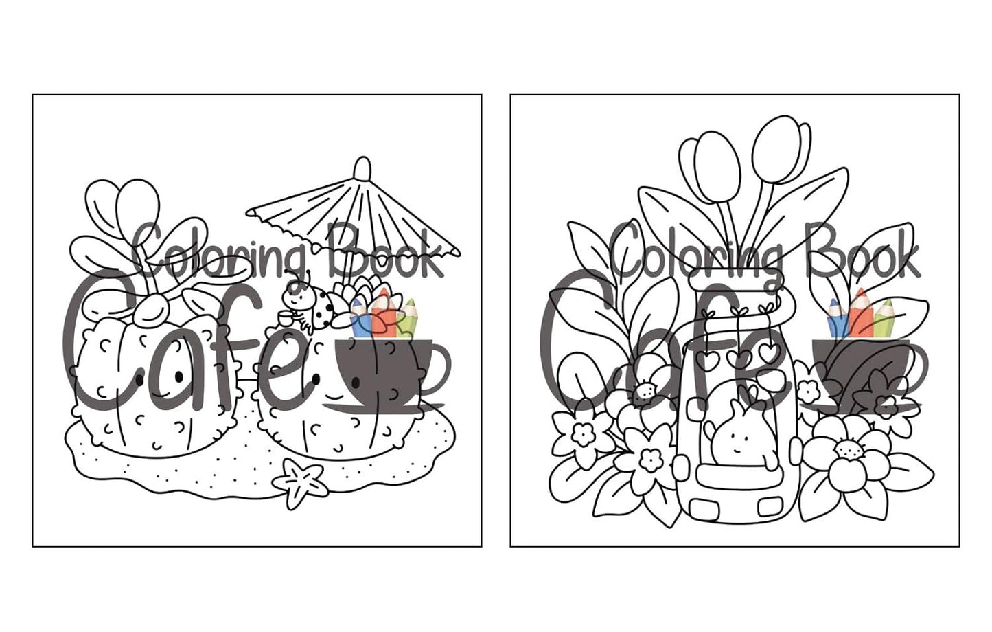 Tiny Gardens: Cute & Comfy Coloring Book for Adults and Teens Featuring Adorable