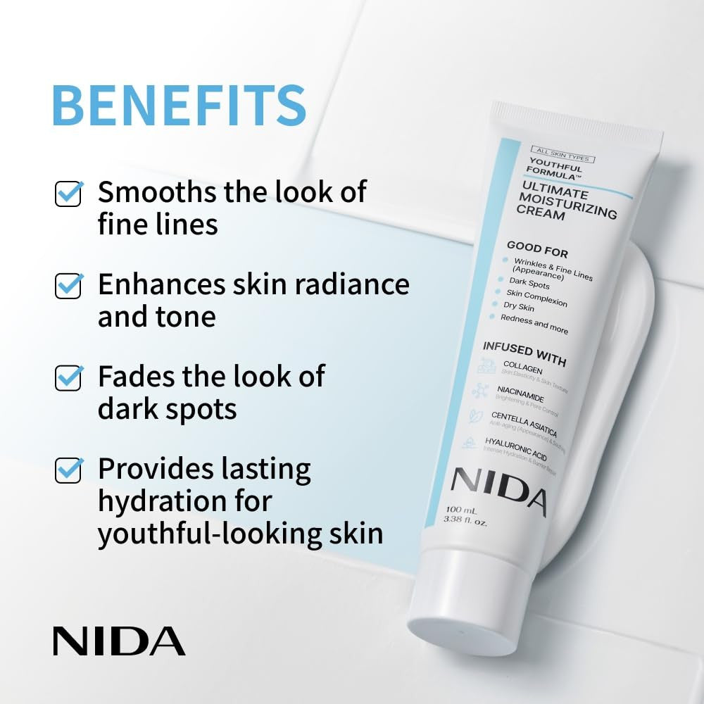 Youthful Formula™ Ultimate Moisturizing Cream | Centella Asiatica, Niacinamide,