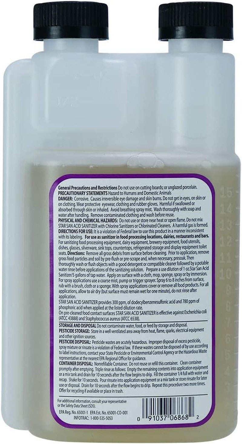 - Star San - 16 Ounce - Brew Sanitizer High Foaming Acid Anionic