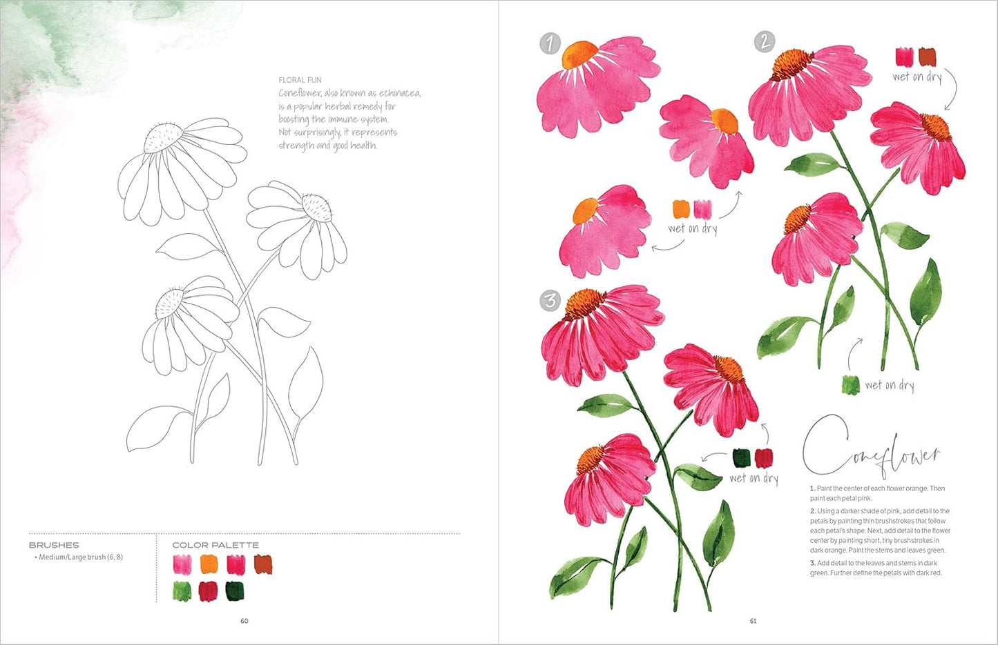 Watercolor the Easy Way Flowers: Step-By-Step Tutorials for 50 Flowers, Wreaths,