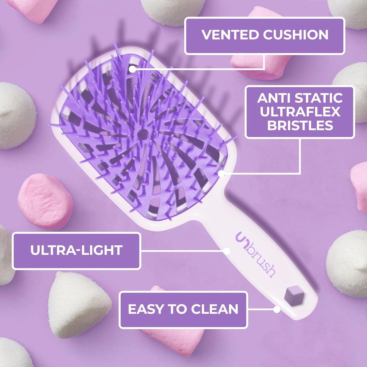 Unbrush plus — Curly Hair Brush for Gentle & Effective Detangling on Wet or Dry