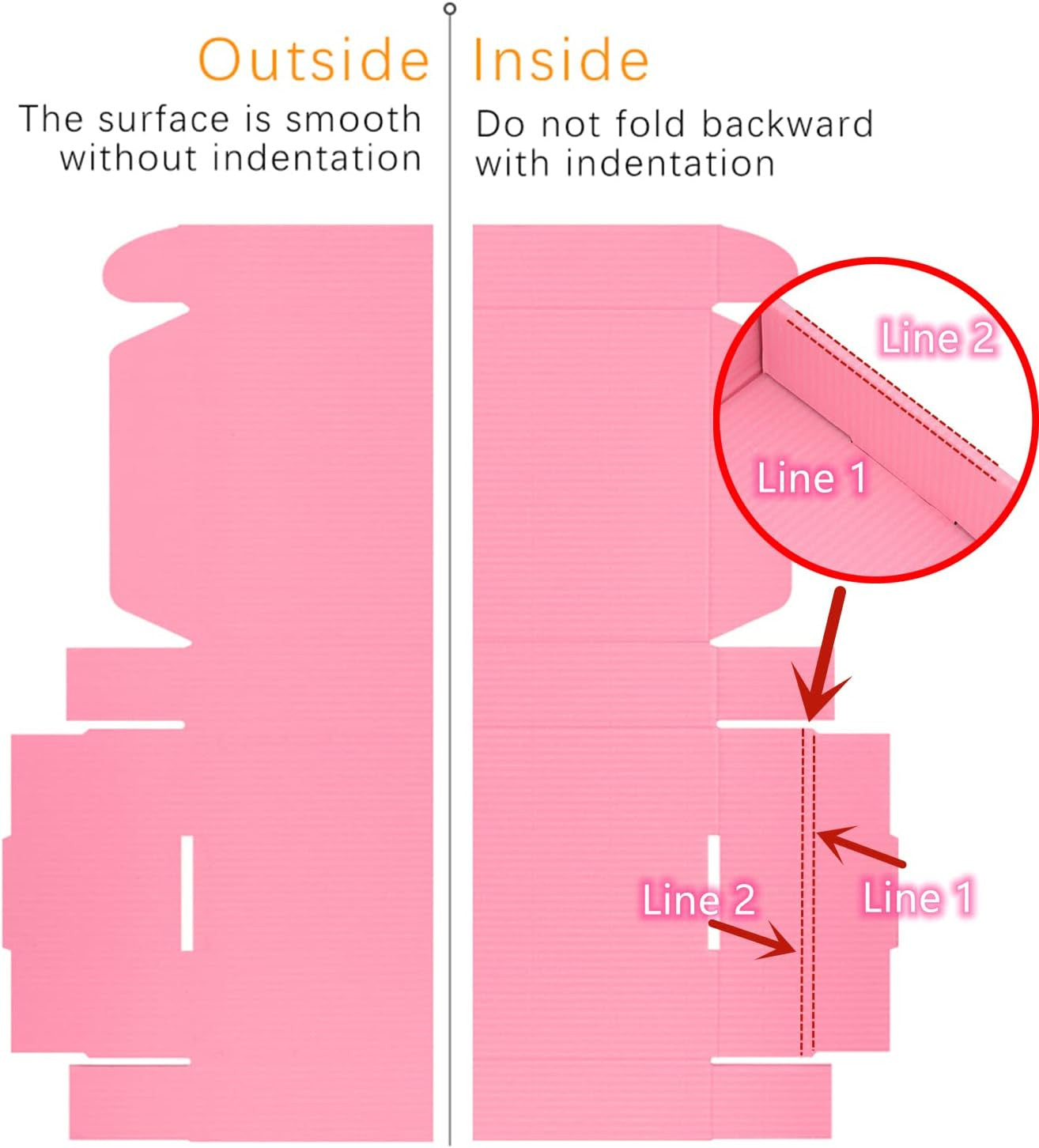 7X5X4 Inches Small Shipping Boxes Set of 50 - Pink Mailer Corrugated Cardboard B