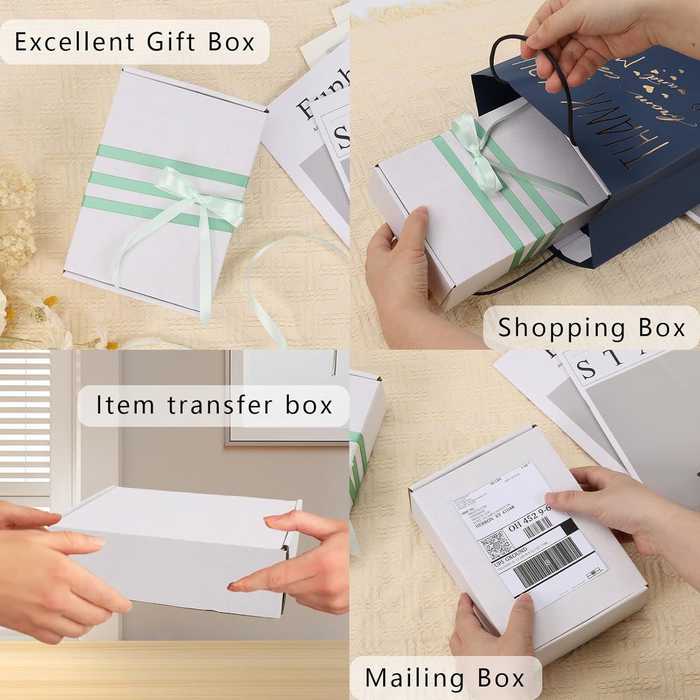 7X5X2" 50 Pack Corrugated Cardboard Boxes Small Shipping Box for Packaging Small