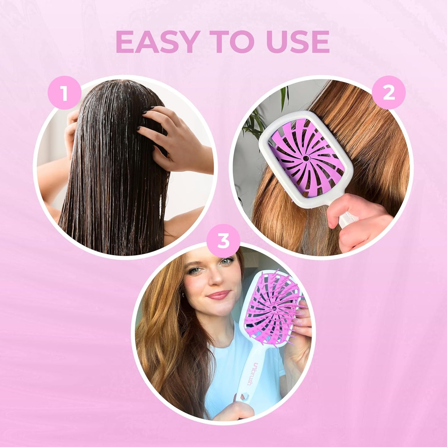 Unbrush plus — Curly Hair Brush for Gentle & Effective Detangling on Wet or Dry