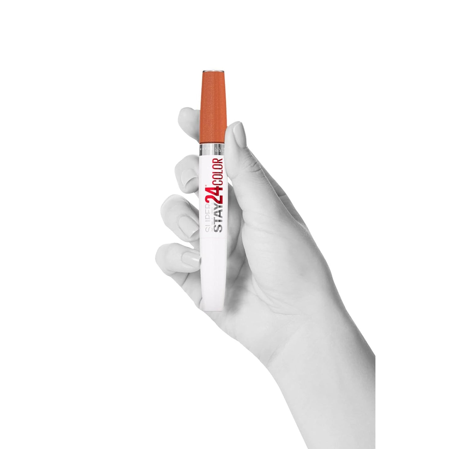 Super Stay 24 2-Step Long Lasting Liquid Lipstick and Lip Balm, 910 Copper Glist