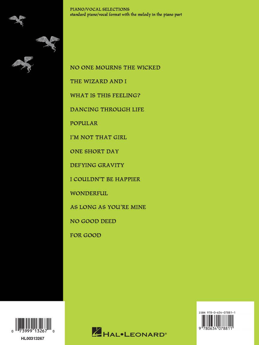 Wicked. a New Musical - Piano/Vocal Selections | Broadway Musical Songbook by St
