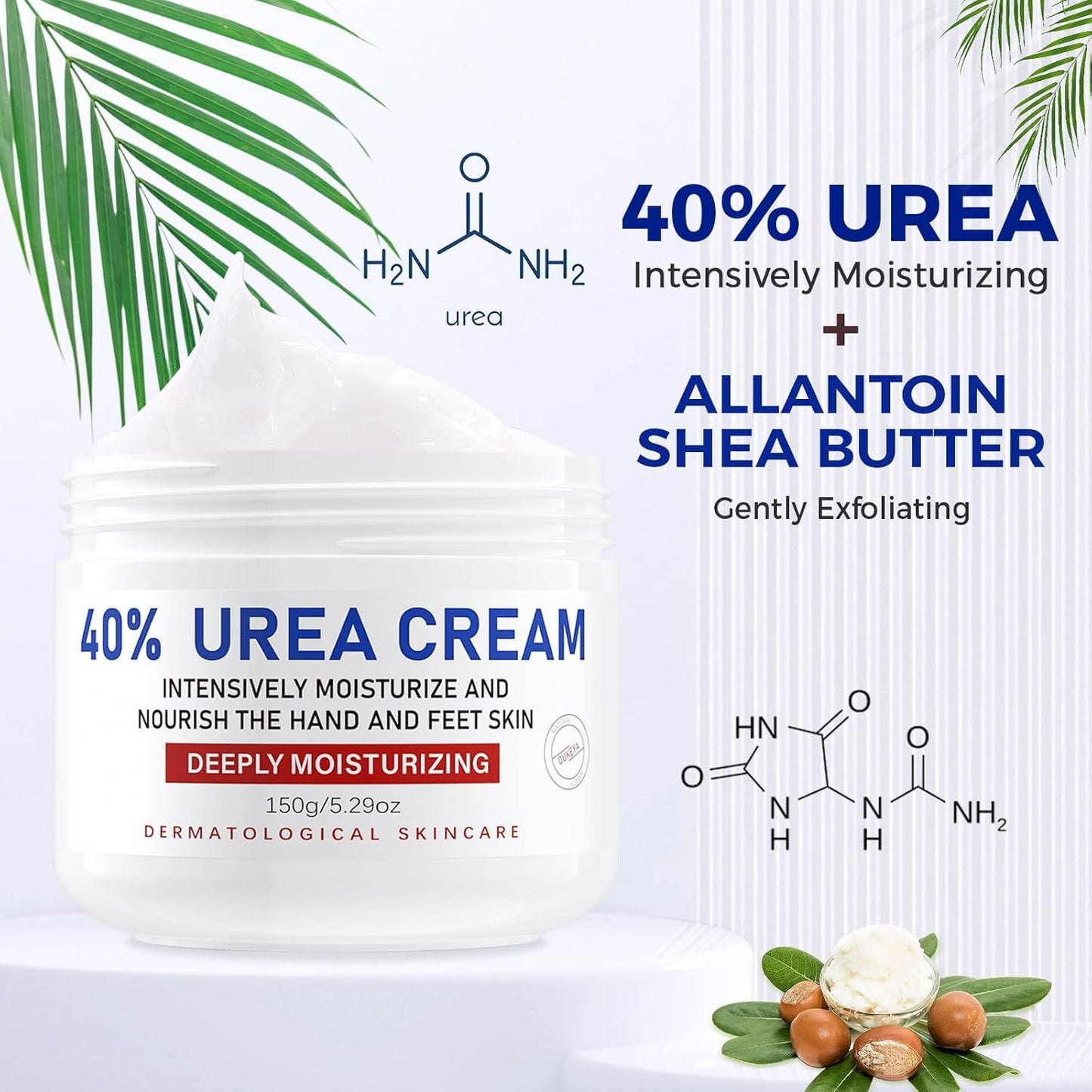 Urea Cream 40 Percent for Foot & Hand Cream with Foot Files for Dry Cracked,Urea