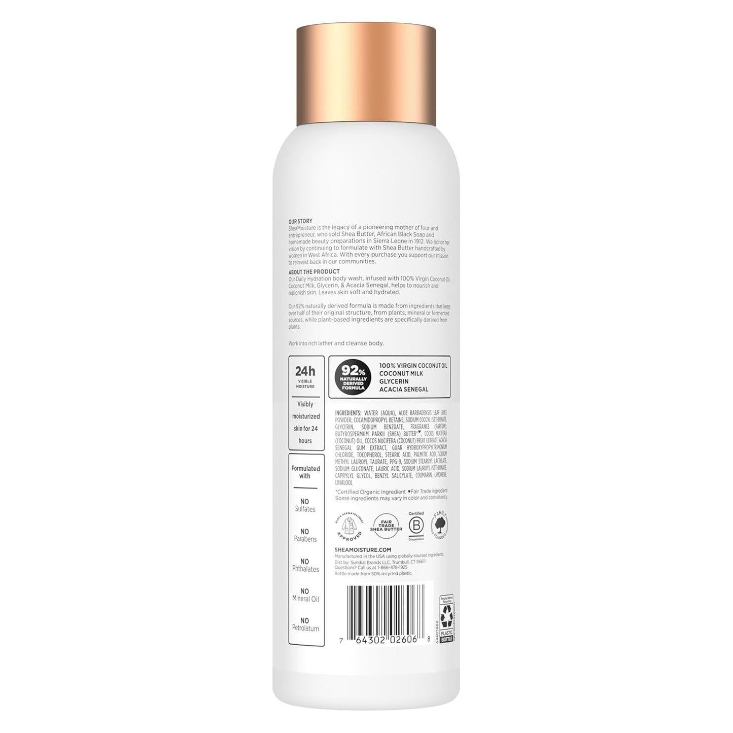 Virgin Coconut Oil Body Wash Nourish and Replenish Skin Daily Hydrating Body Was