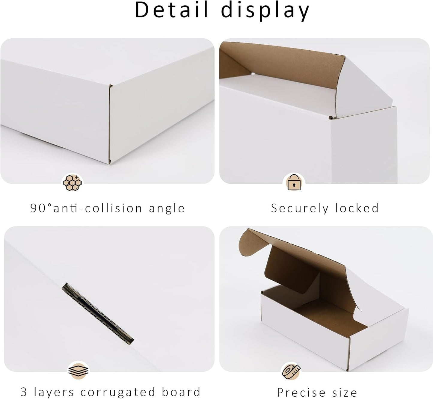 7X5X2" 50 Pack Corrugated Cardboard Boxes Small Shipping Box for Packaging Small