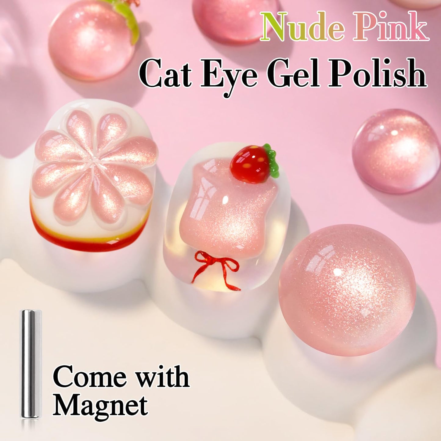 0.5 OZ Cat Eye Gel Polish with Magnet 15ML Holographic Glitter Shimmer Transluce
