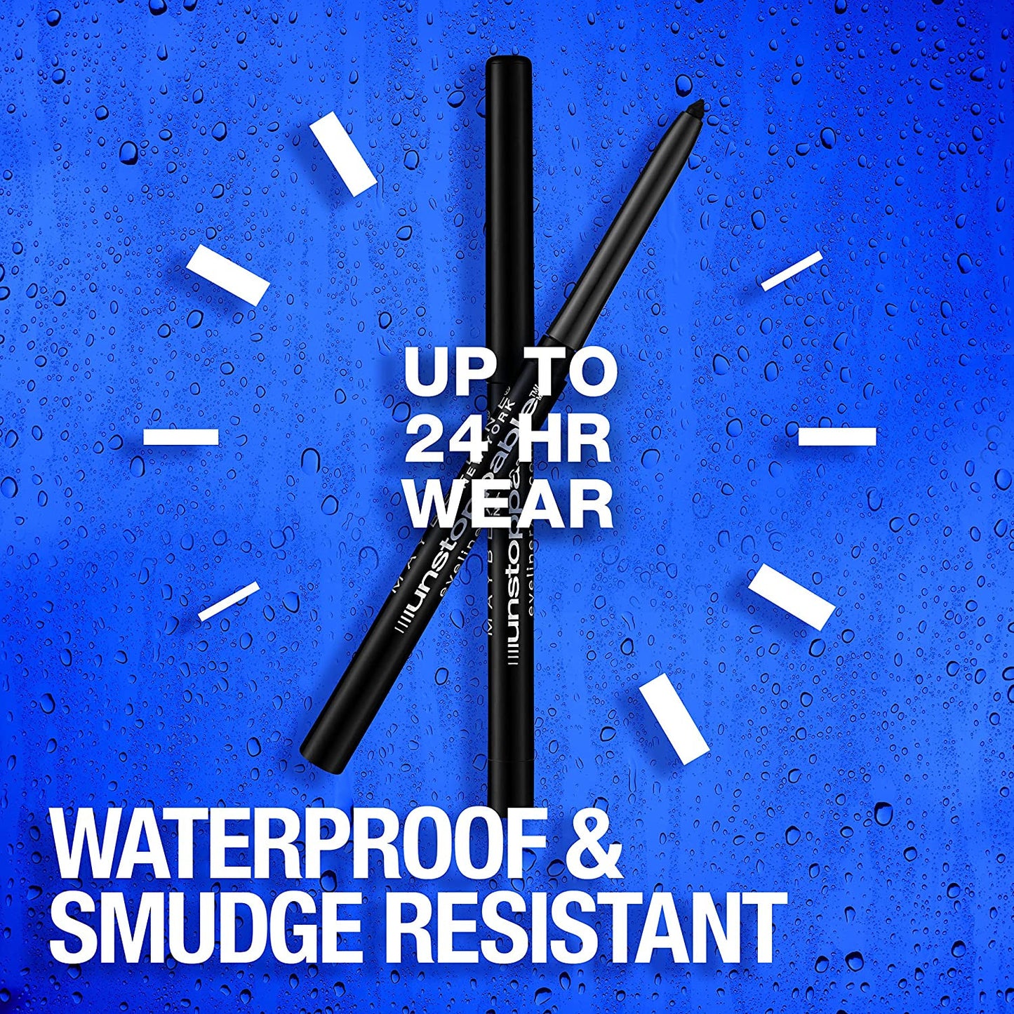 Unstoppable Waterproof Mechanical Black Eyeliner Pencil, Easy to Apply, Smooth G