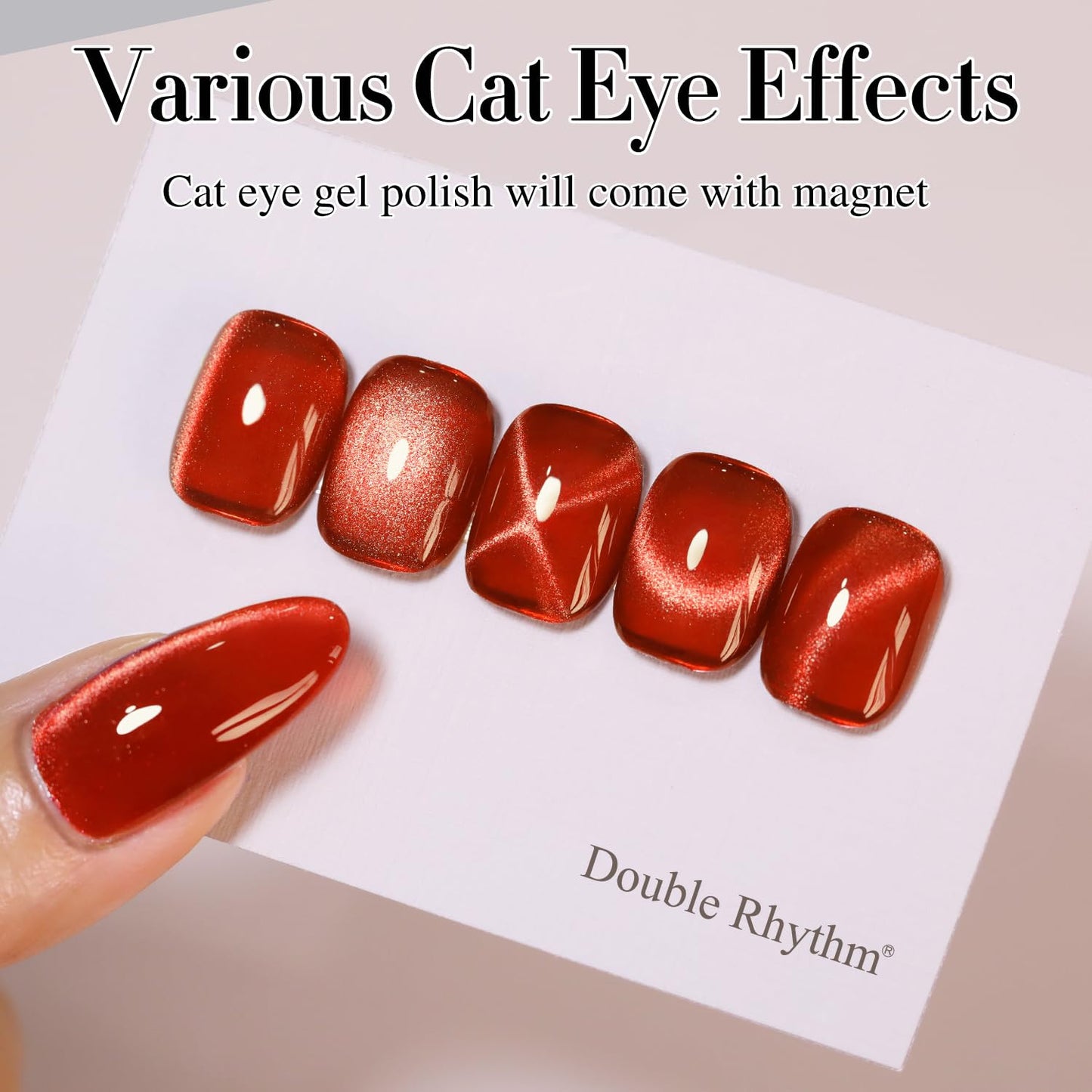 0.5 OZ Cat Eye Gel Polish with Magnet 15ML Holographic Glitter Shimmer Transluce
