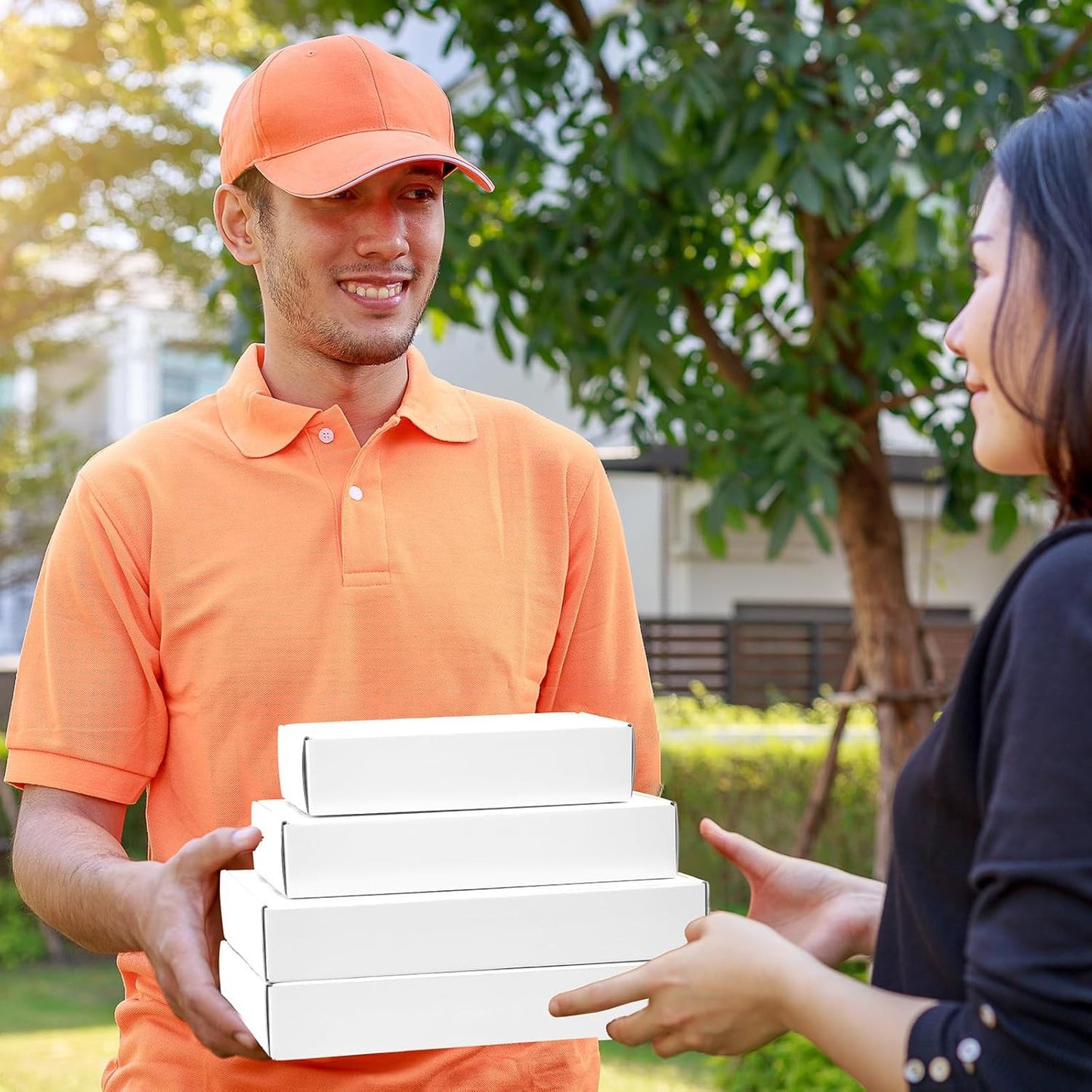 7X5X2 Inch White Shipping Boxes, 45-Pack Mailer Boxes for Small Business, Corrug