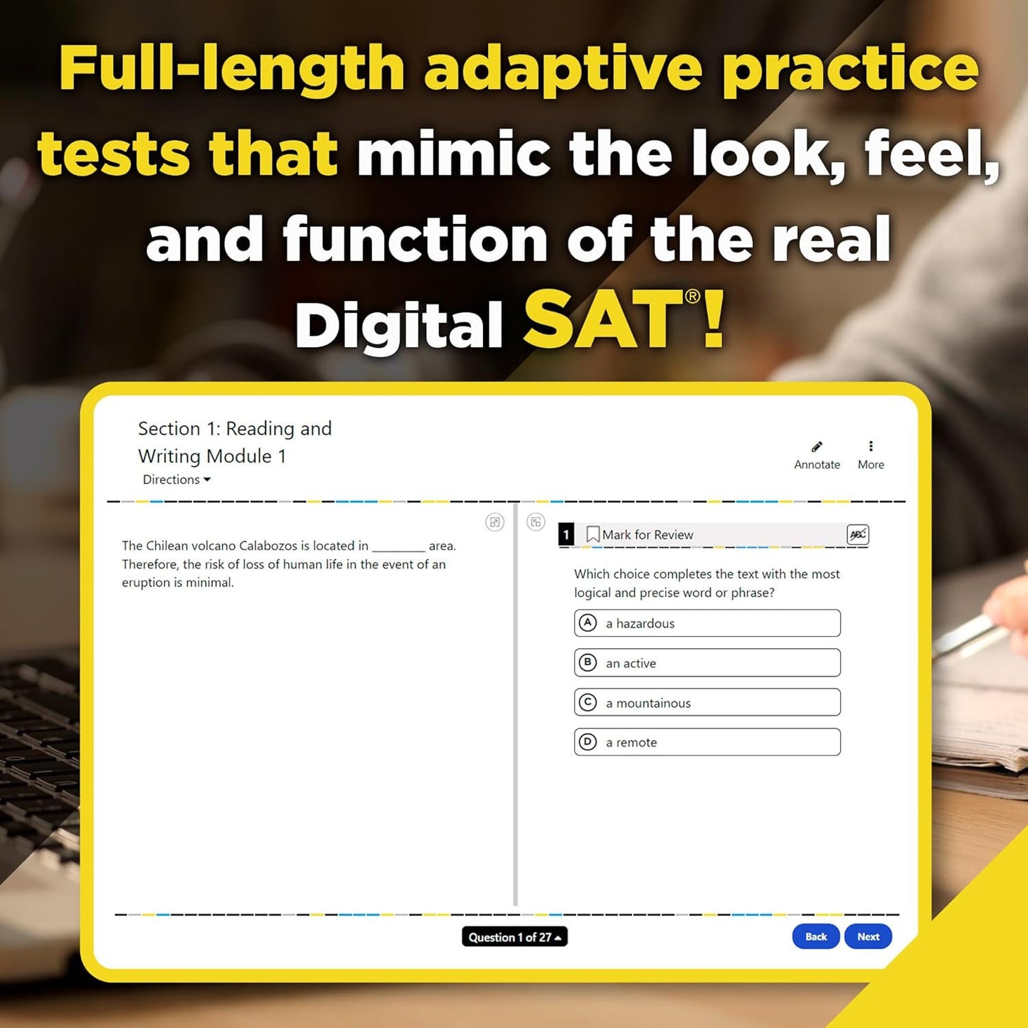 6 Practice Tests for the Digital SAT, 2026: In-Book + Online Practice Tests for