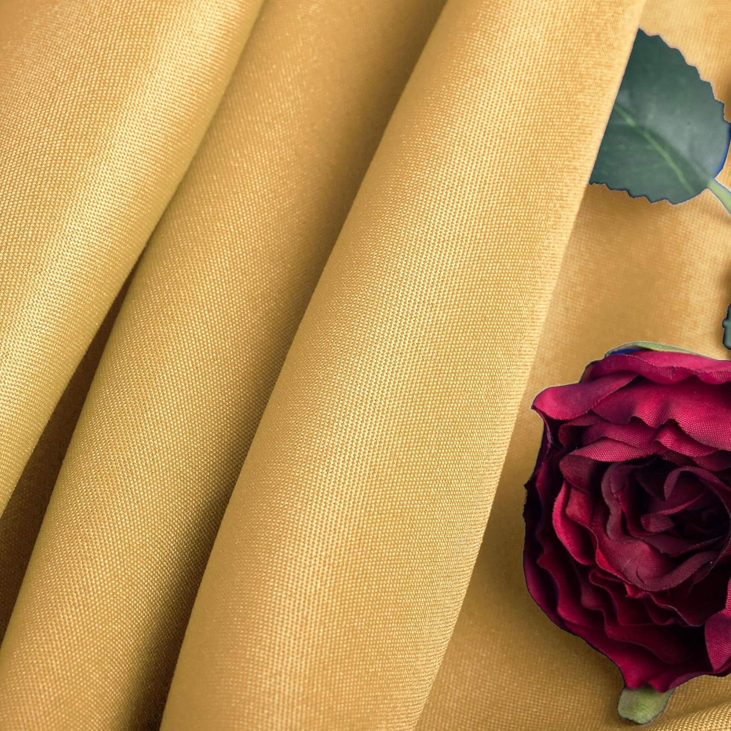 2Pack 120 Inch Gold round Tablecloth in Washable Polyester Fabric for Wedding/Ba