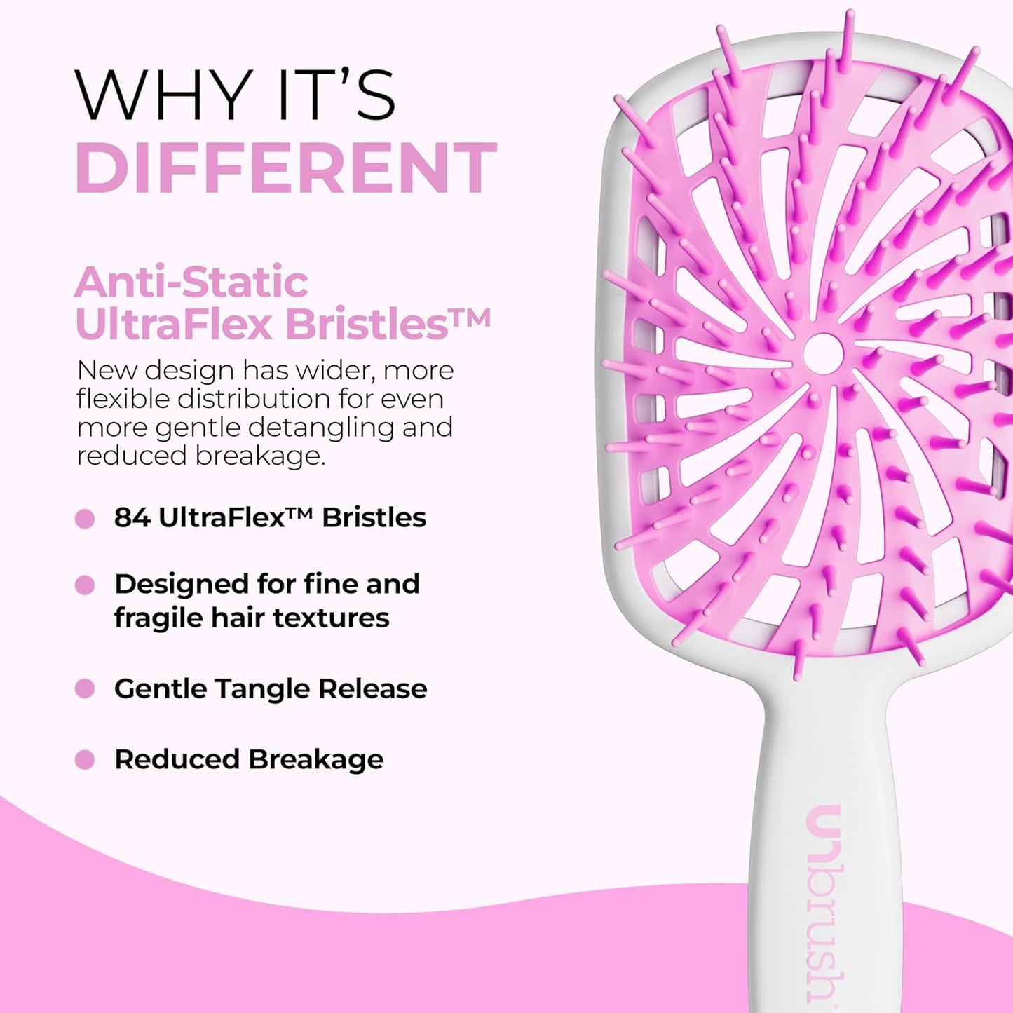 Unbrush plus — Curly Hair Brush for Gentle & Effective Detangling on Wet or Dry