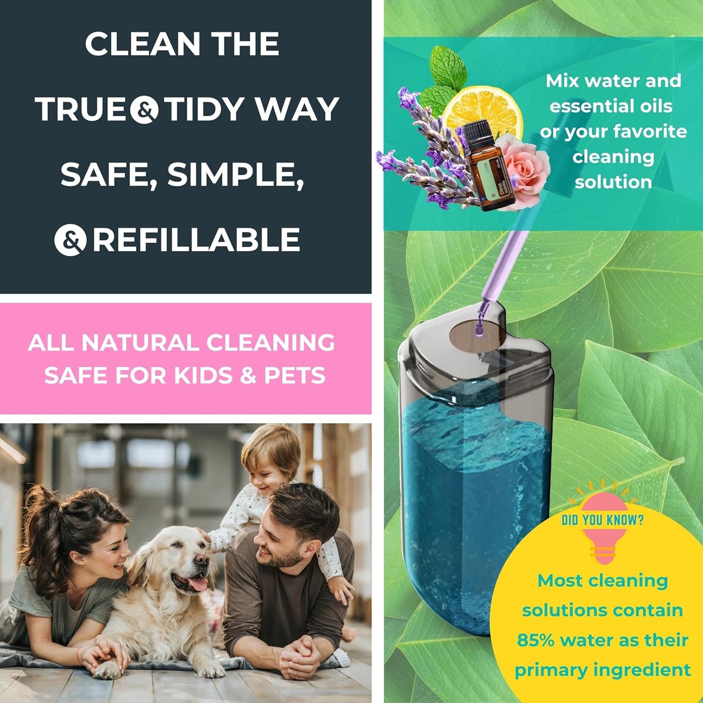 ® SPRAY-250 Multi-Surface Spray Mop with Refillable Water Bottle for Floor Clean