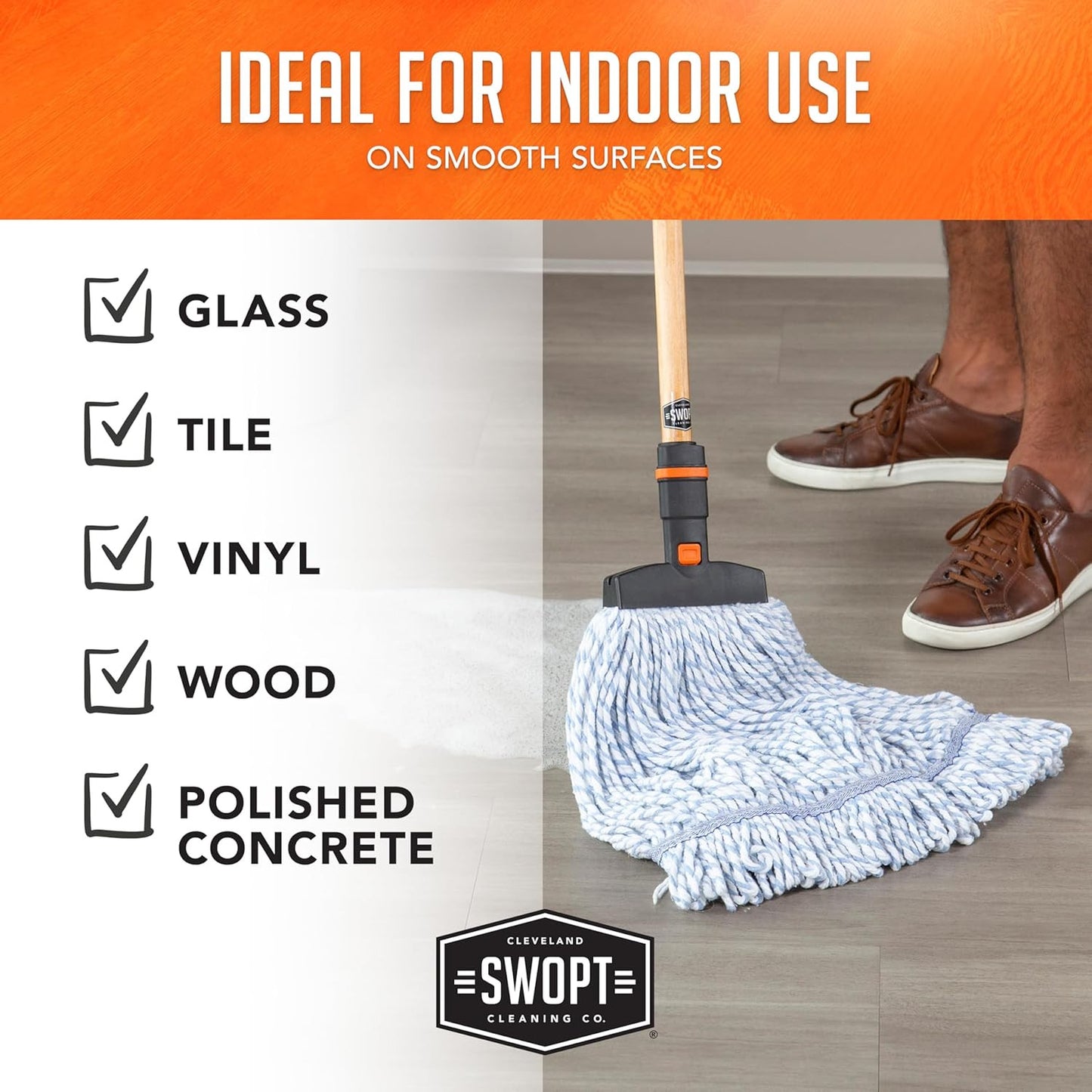 7-Piece Ultimate Indoor Kit — Includes 48” and 60” Wooden Handles, Dust Mop, Cot