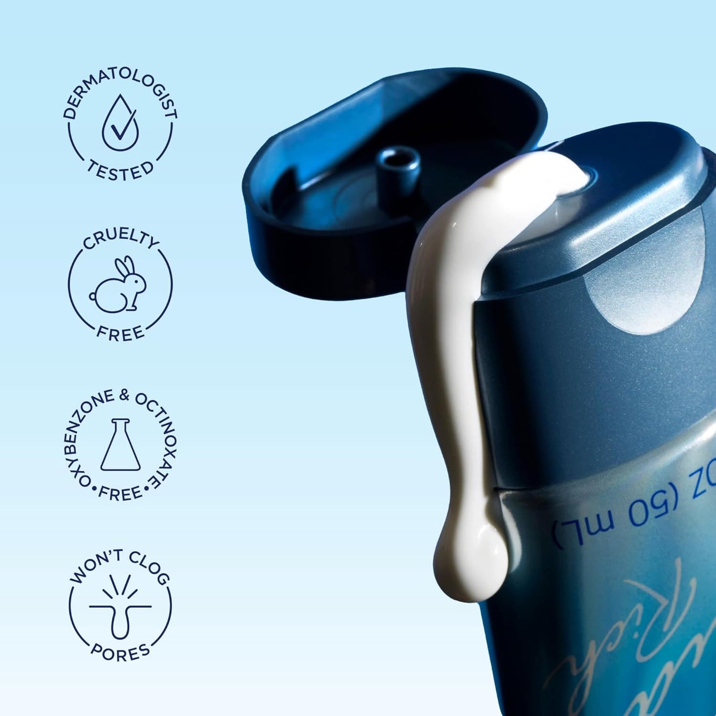 UV Aqua Rich Daily Hydrating Facial Moisturizer with SPF 50 | Oil Free Sunscreen