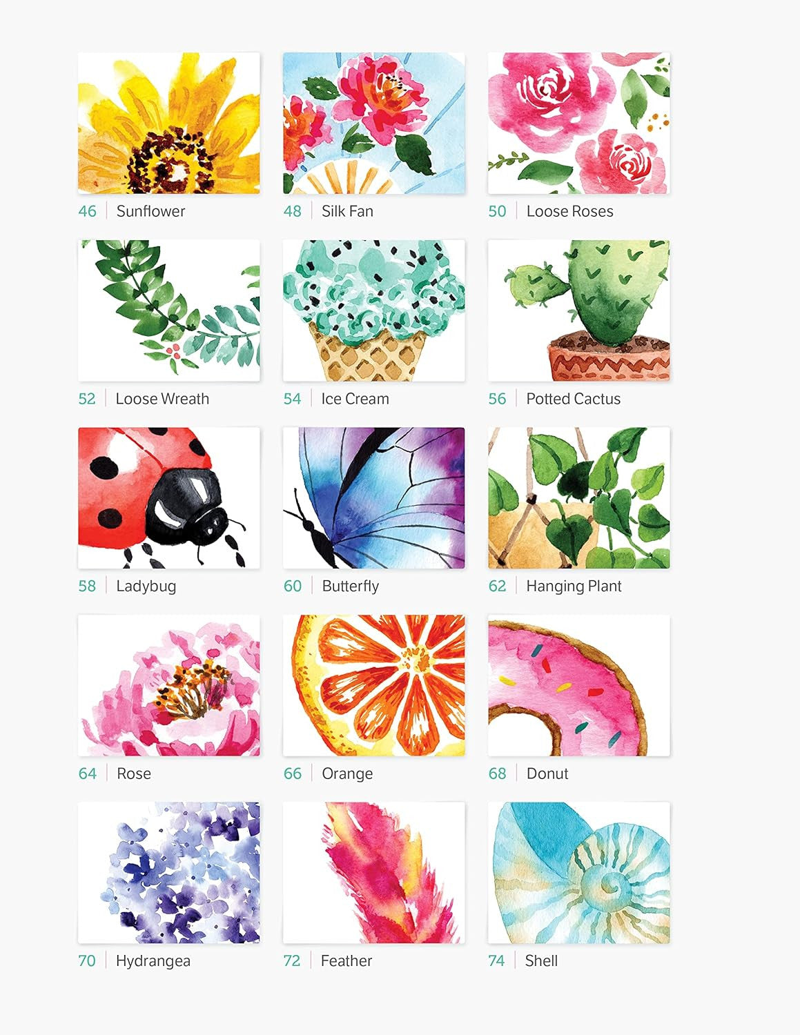 Watercolor the Easy Way: Step-By-Step Tutorials for 50 Beautiful Motifs Includin