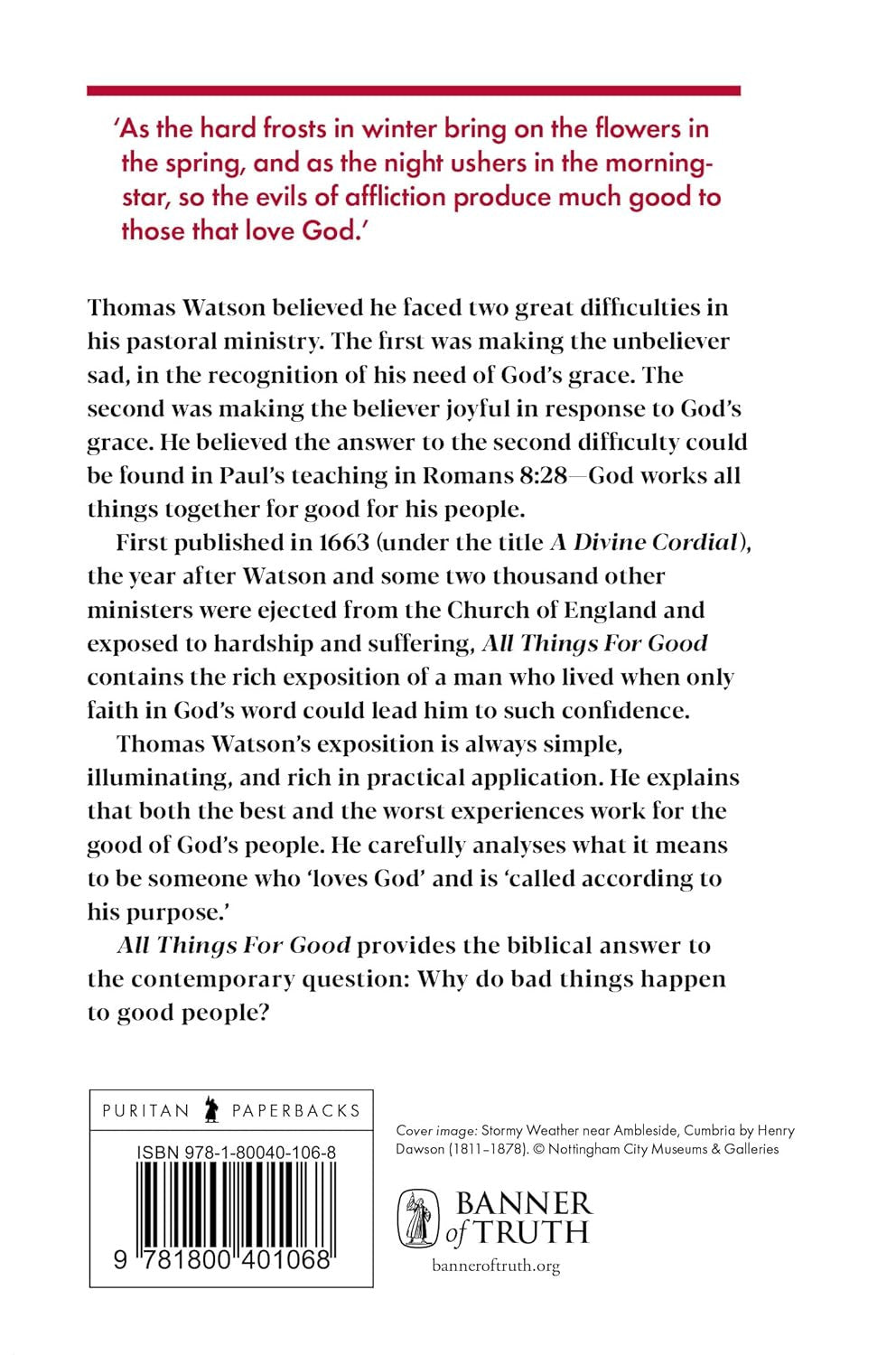 All Things for Good (Puritan Paperbacks)