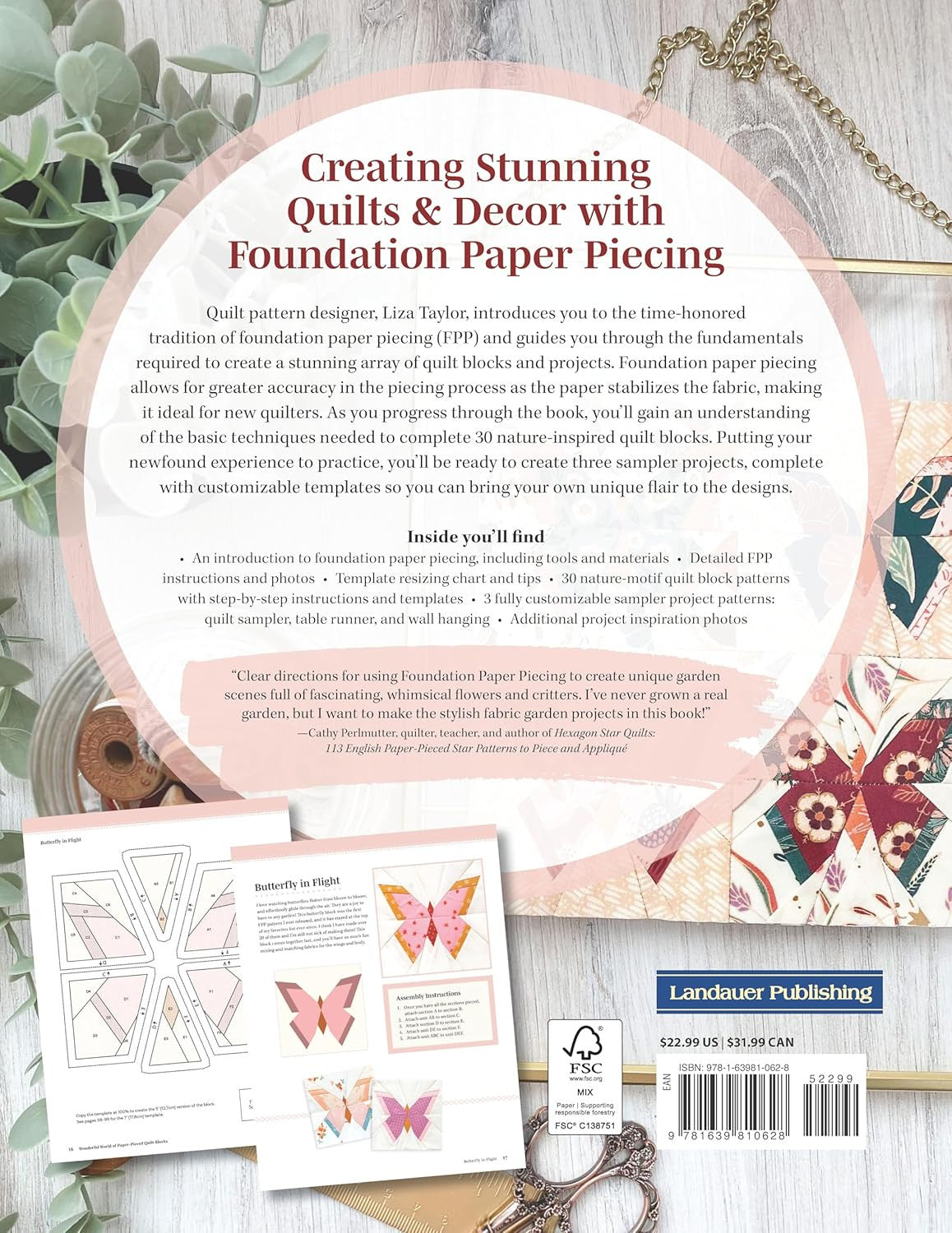 Wonderful World of Paper-Pieced Quilt Blocks: 30 Nature-Inspired Designs and Bea
