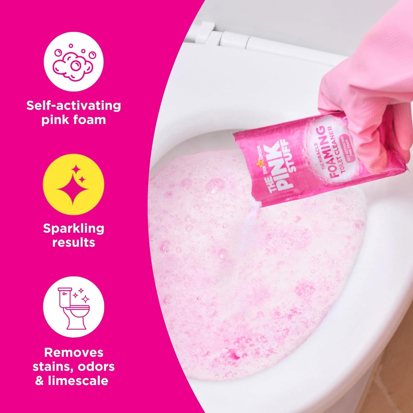 - the Pink Stuff Bathroom Cleaning Kit – Cleaning Paste, Bathroom Foam Spray, To