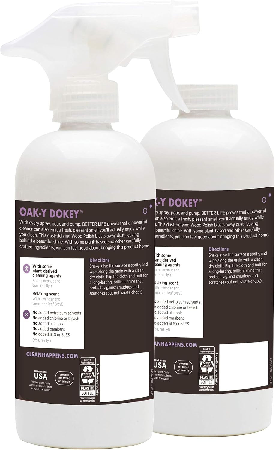 Wood Furniture Polish - Wood Cleaner & Dusting Spray for Tables, Banisters or Fl