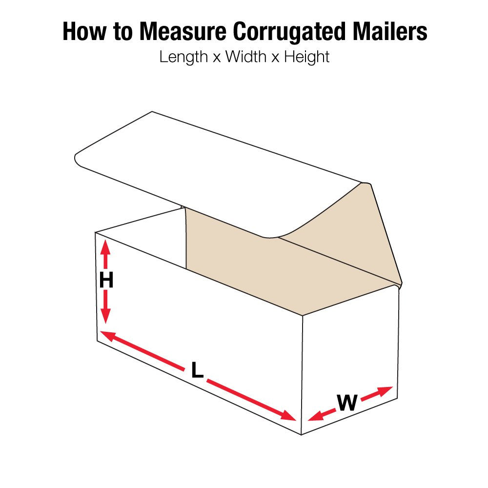 White Corrugated Cardboard Mailing Boxes, 12 X 6 X 6 Inches, Pack of 50, Crush-P
