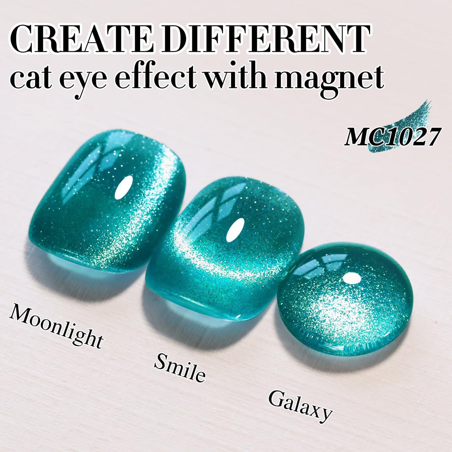 0.5 OZ Cat Eye Gel Polish with Magnet 15ML Holographic Glitter Shimmer Transluce