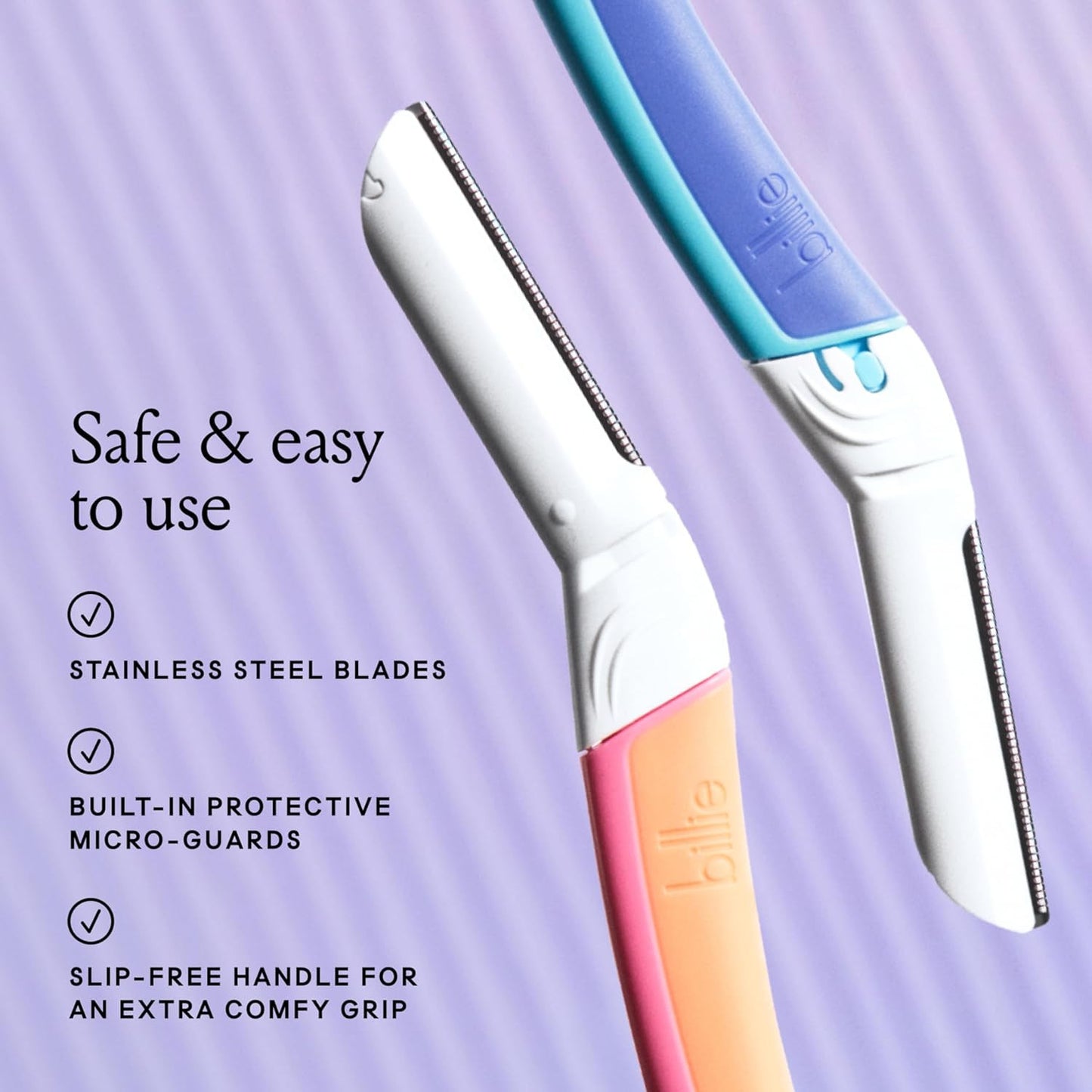 - Dermaplane Starter Kit - Reusable Handle + 3 Refill Blades - Remove Facial Hai