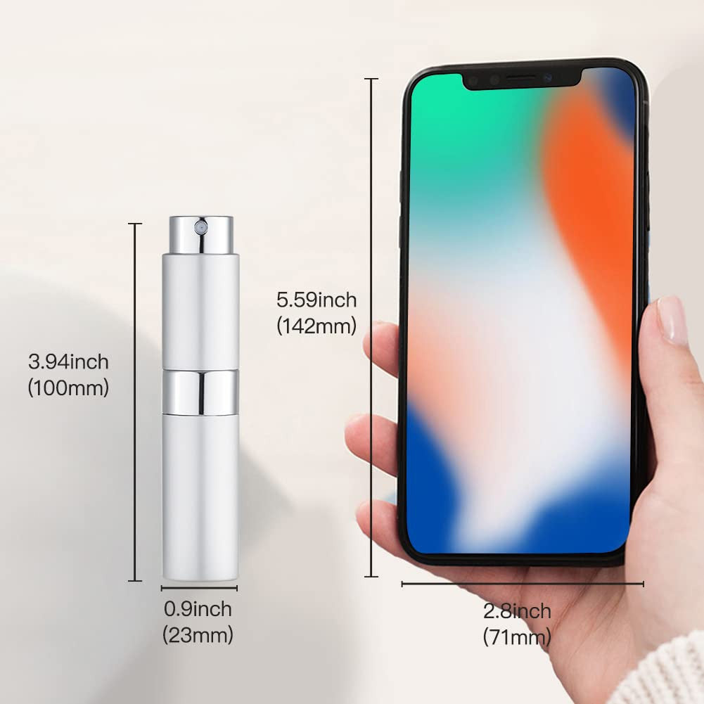 8ML Atomizer Perfume Spray Bottle for Travel (3 PCS) Empty Cologne Dispenser, Po