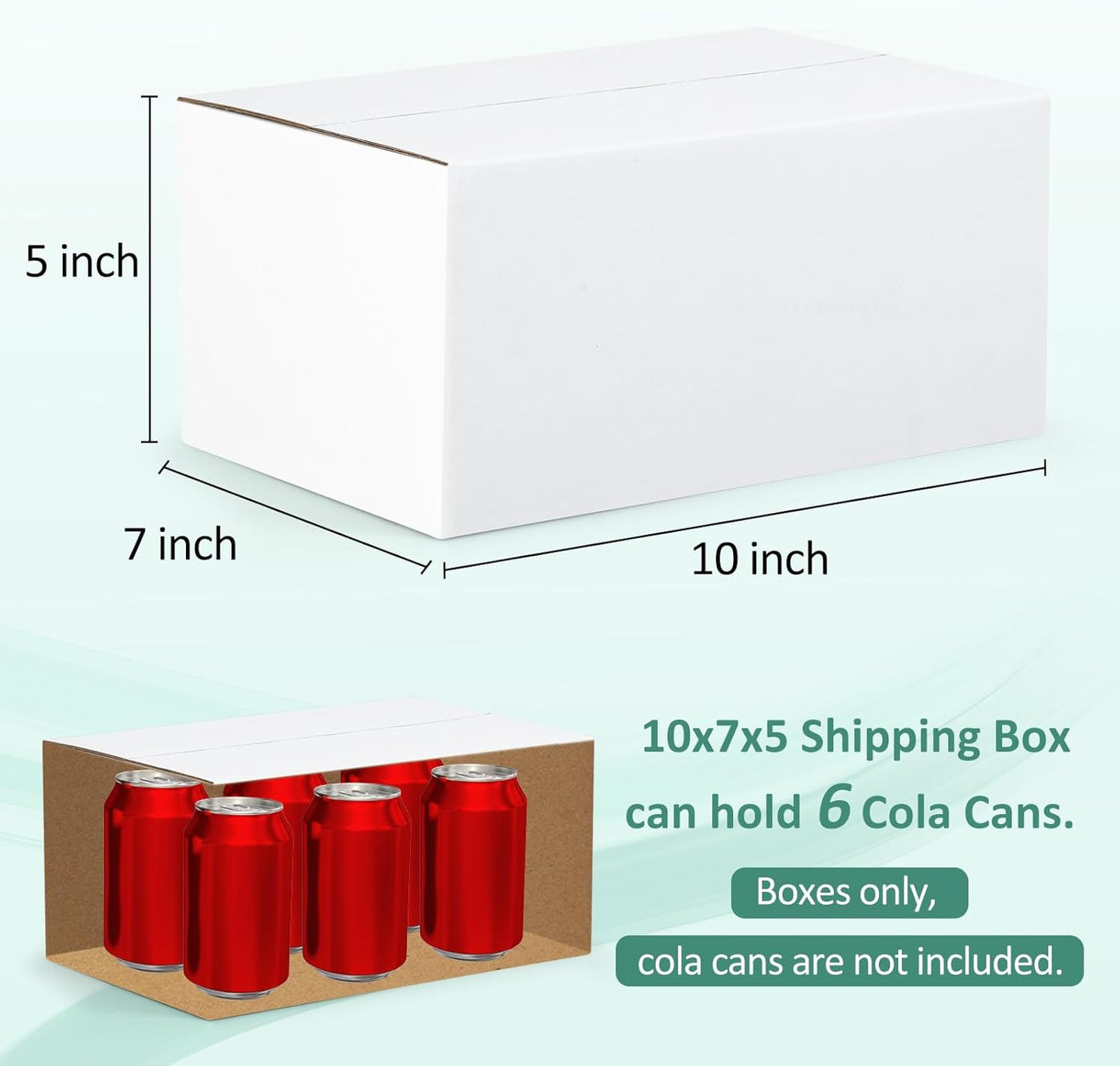 10X7X5-Small-Shipping-Boxes-30-Pack-White-Corrugated-Box-Mailers, Cardboard Boxe