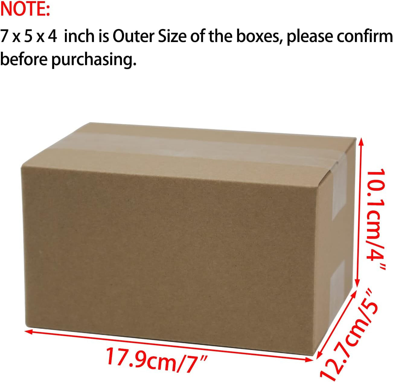 7X5X4 Inches Shipping Boxes, Brown Corrugated Cardboard Boxes for Small Bussines