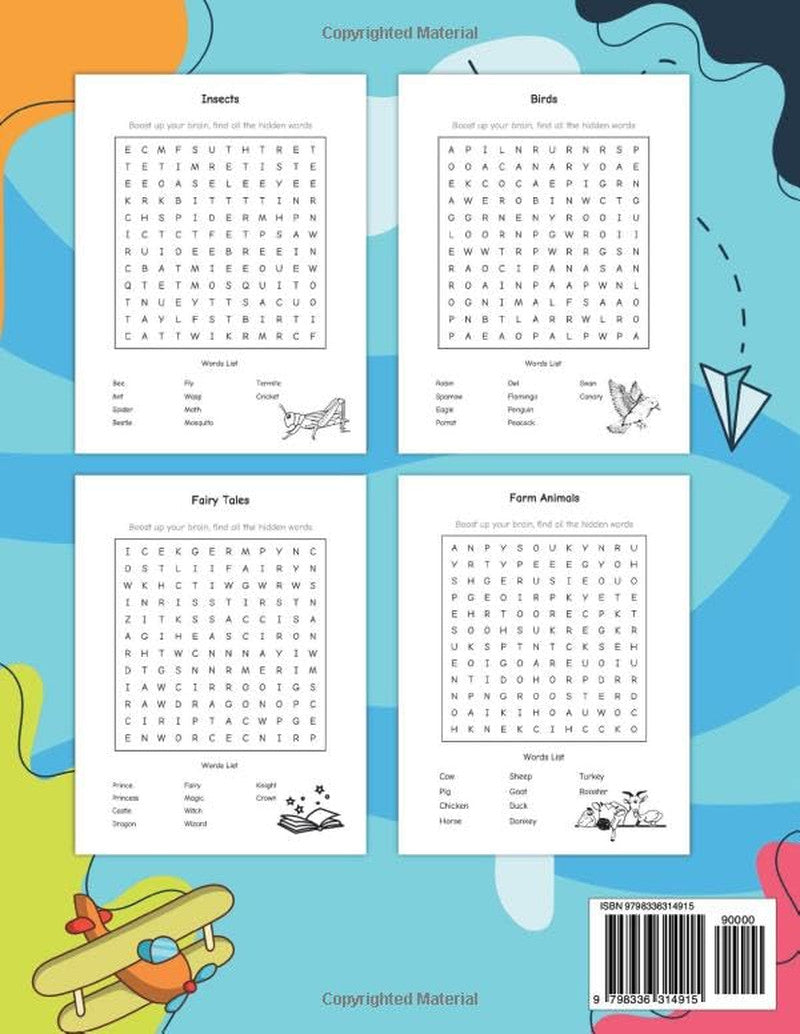 Word Search for Kids Ages 8-10: 100 Themed Puzzles for Fun and Learning - Boost