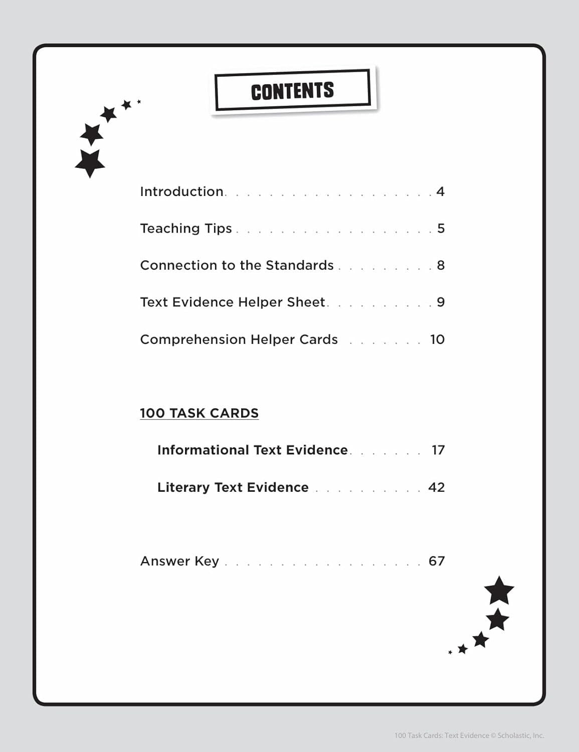 100 Task Cards: Text Evidence: Reproducible Mini-Passages with Key Questions to